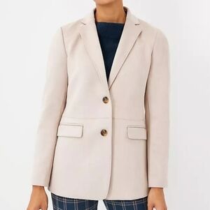 Ann‎ Taylor 6 The Greenwich Blazer in Faux Suede Light Pink Jacket